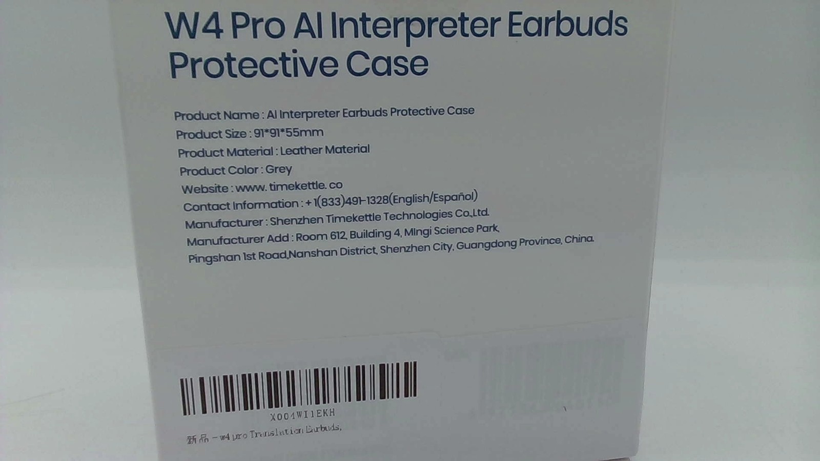 Timekettle W4 Pro AI Interpreter Earbuds Case