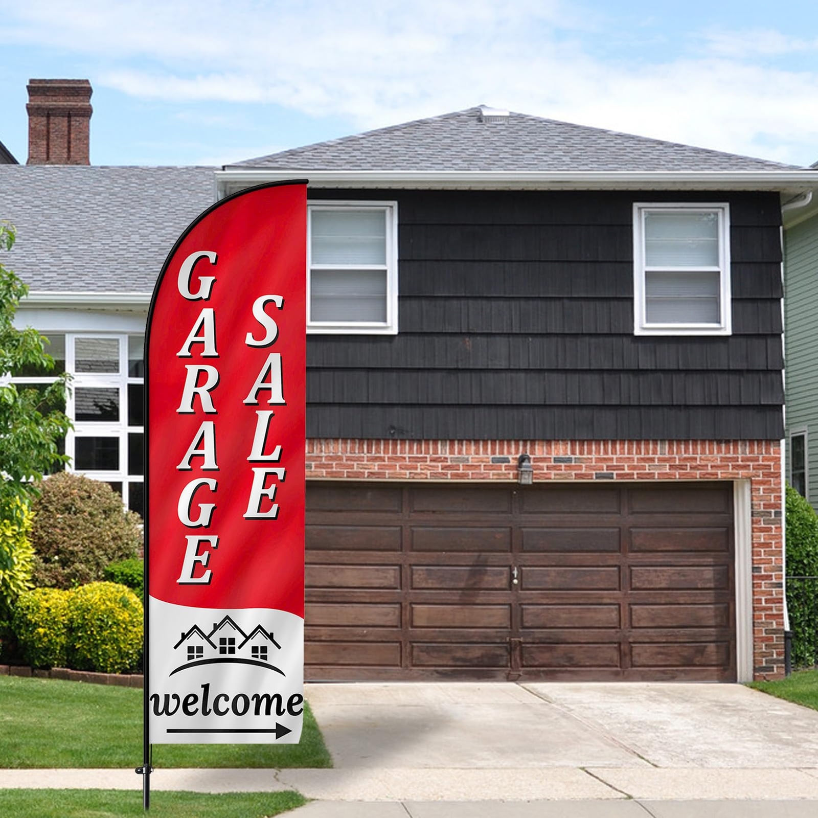 Garage Sale SignSwooper Advertising Flag & Pole KitYard Garage Sale Banner Fea