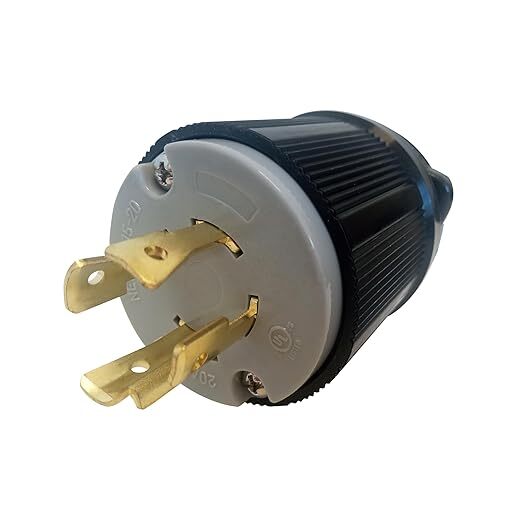 OCSParts L15-20P Locking Plug | 20 Amp – 250V | cUL Listed Replacement Plug