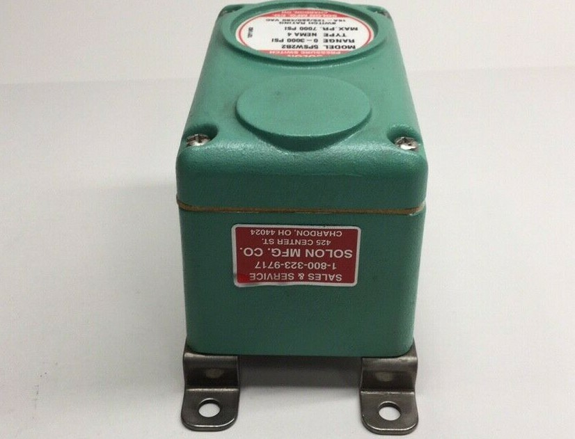 Solon 5PSW2B2 Pressure Switch 0-3000psi 7000psi max 15A 125/250/480VAC Nema 4