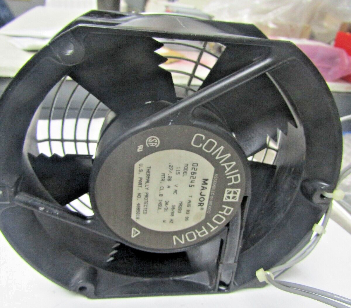 ✌ COMAIR ROTRON COOLING FAN 115 VAC 0.27 AMP 30 WATT W/ GUARD & CONNECTOR MR2B3