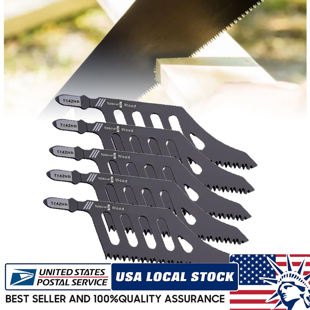 for Wood Flush Cutting Jigsaw Blade 5Pcs Irregular Curve Saw Blade with Handle ↕