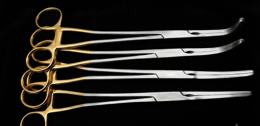 Set of 4 Zeppelin Z Hysterectomy Clamps TC OB/GYN Gynecology Surgical Forceps