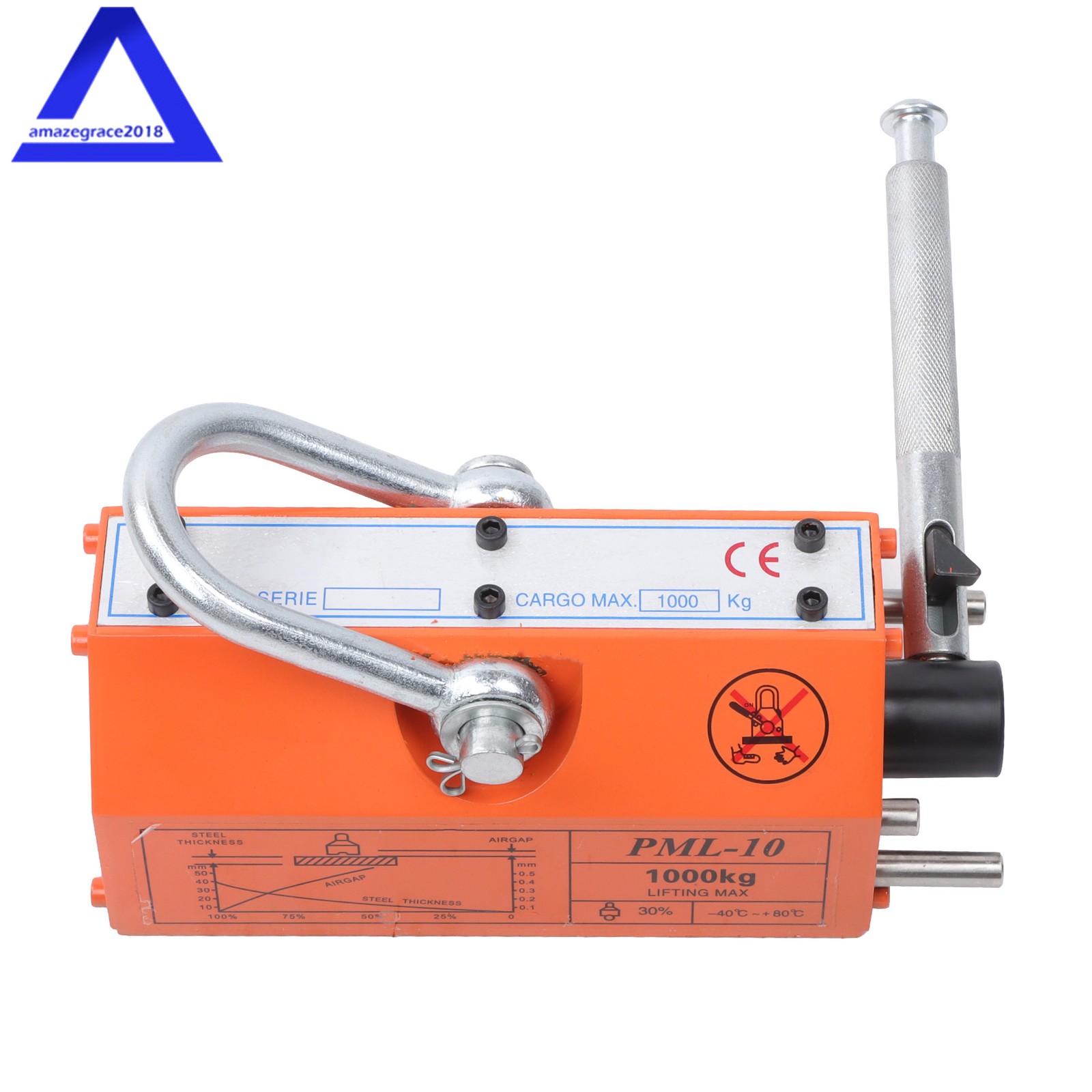 Magnetic Lifter Lifting Magnet 2200lbs/1000kg 2 Safety Factor Neodymium Hoist