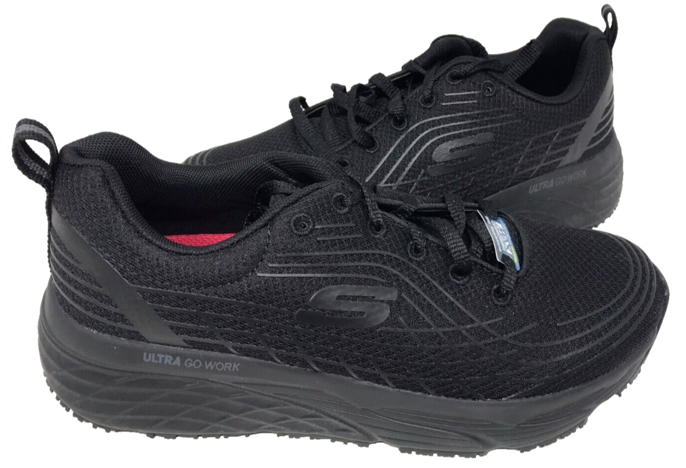 Skechers Women’s Work Max Cushioning Elite SR Lace Up Shoes Black Size:9.5 107U