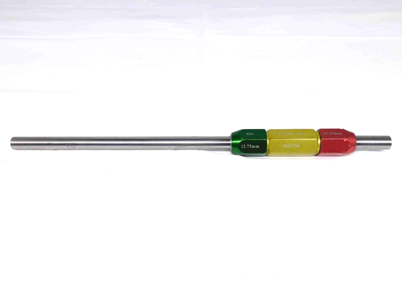 12.750 & 13.250 CL ZZ mm PIN PLUG GAGE GO NOGO 13.000 -.250 13 .5020 12.75 13.25