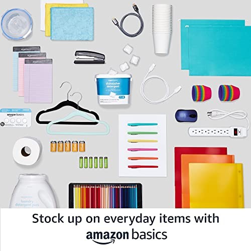 Amazon Basics Space Saving Slim Velvet Pack of 50, Blush Pink/Rose Gold