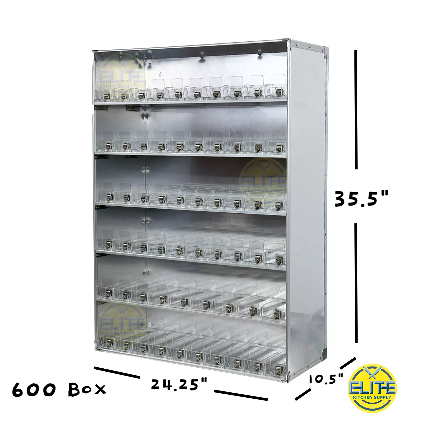 24″ W 600 Pack Cigarette Tobacco Display Rack, Transparent Shelf