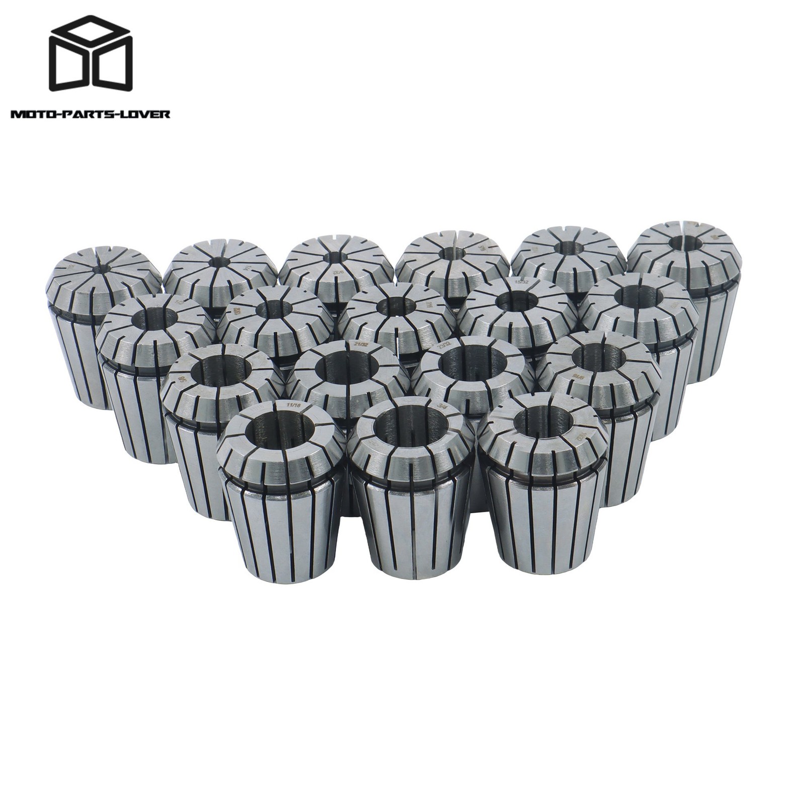 ER32 Collet Set 18 Pack Precision .0002″ TIR 7/32 3/4 Inch 1/32