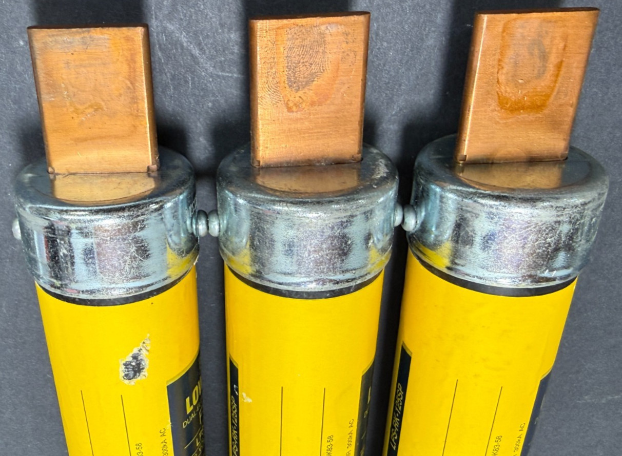 **Lot of 3** Bussmann LPS-RK-125SP 125A Class RK1 600V 200kA Time Delay Fuses