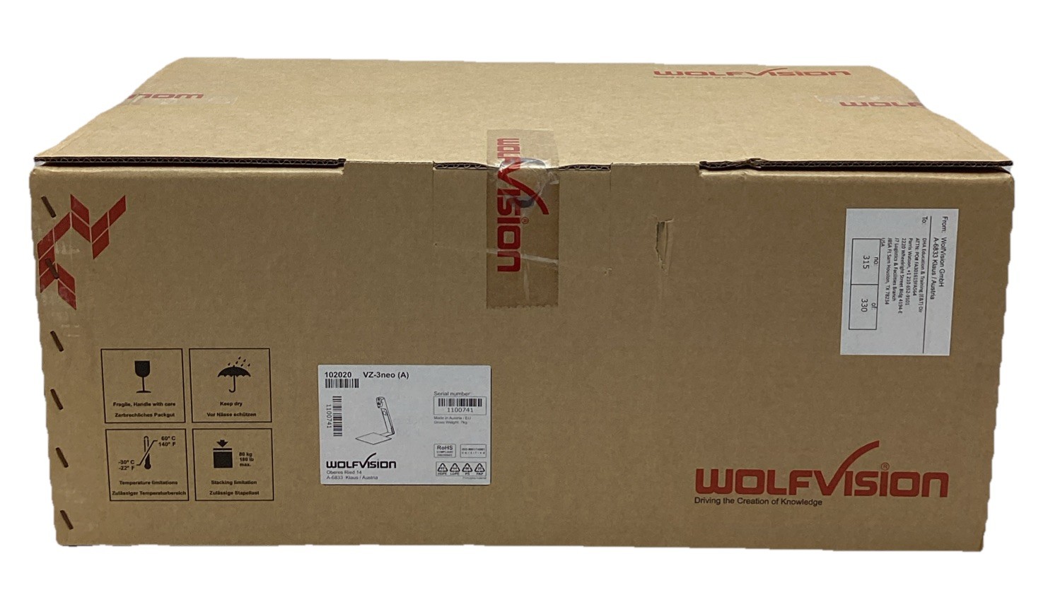 WolfVision VZ-3neo (A) LED Document Camera – 1080p 12× Zoom HDMI