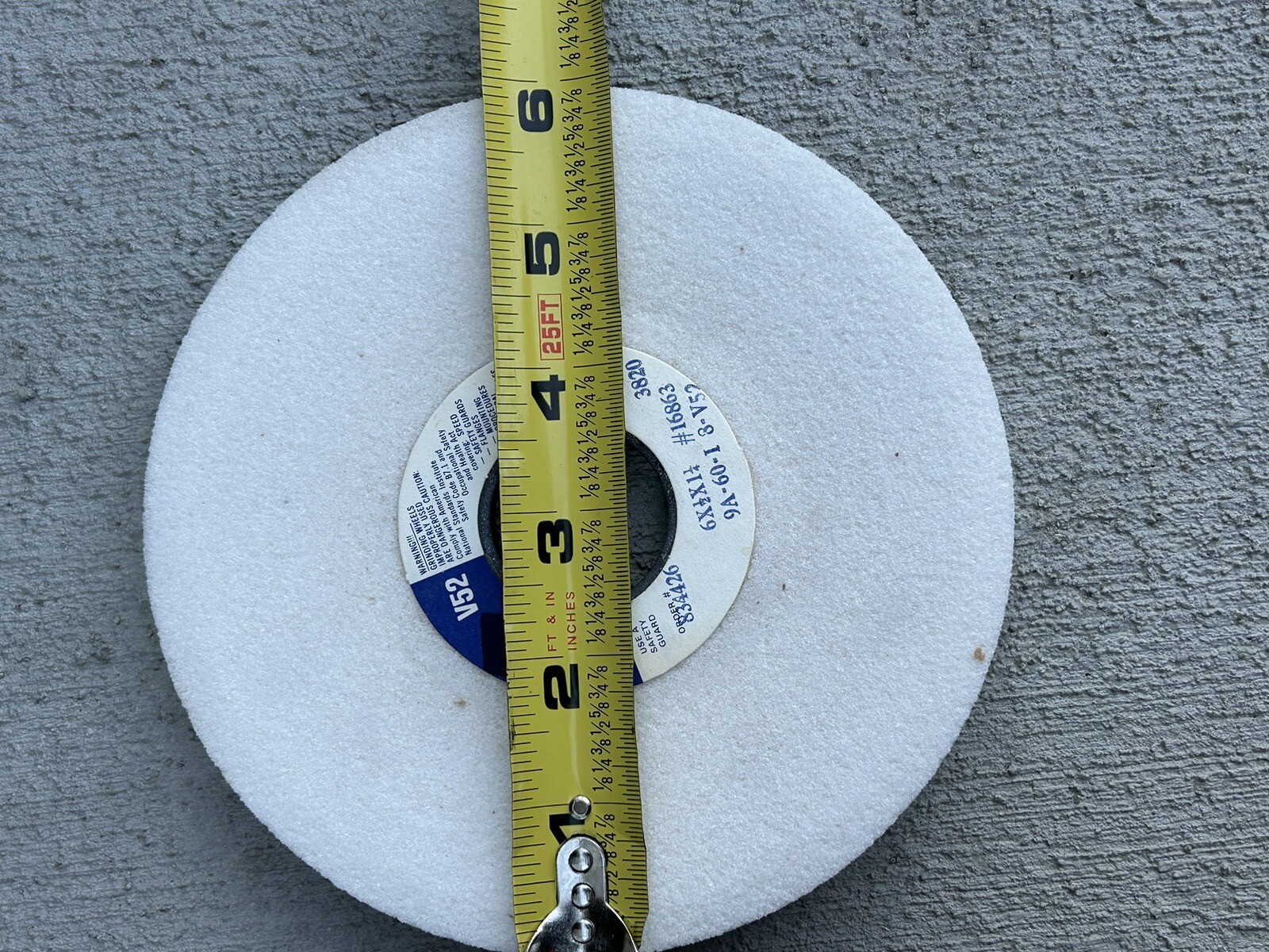 Bay State Abrasives Grind Wheel 6×1/2 x 1 1/4 4140 RPM 9A-46J8-V52-NEW