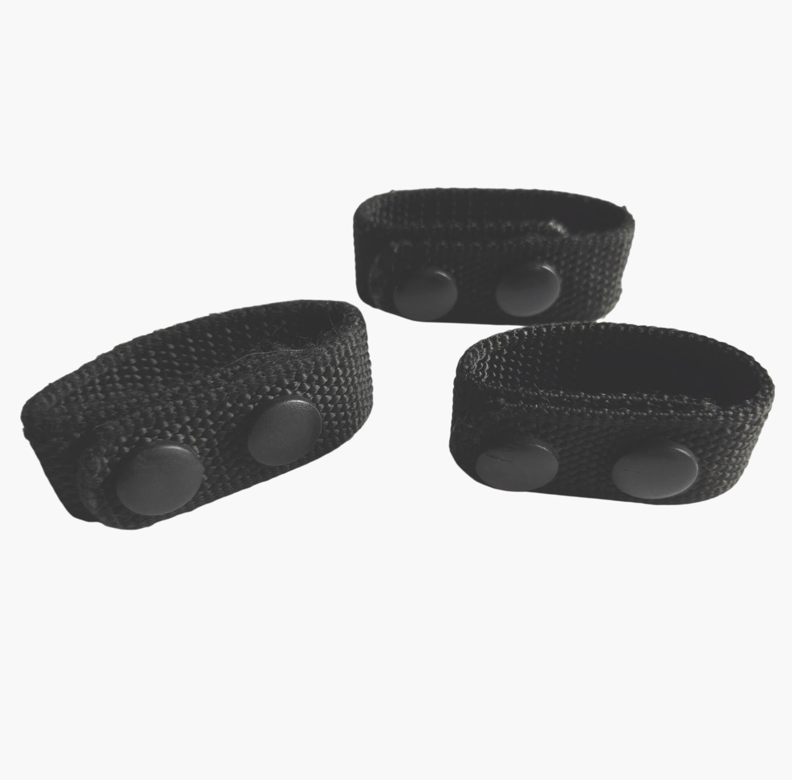 Bianchi AccuMold Belt Keepers Tactical Heavy Duty Black Woven Nylon Web Set of 3