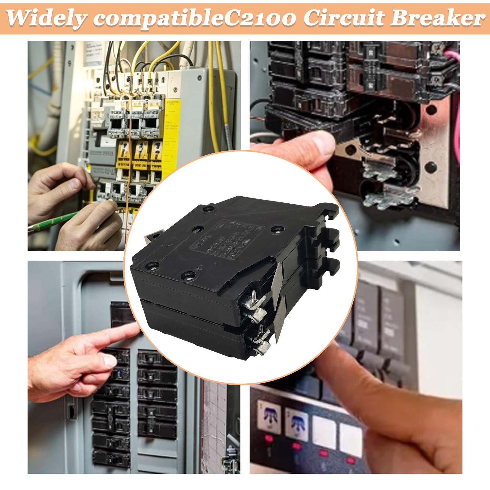Upgrade 2100 2-Pole 100 Amp Circuit Breaker for Cutler Hammer Load Centers