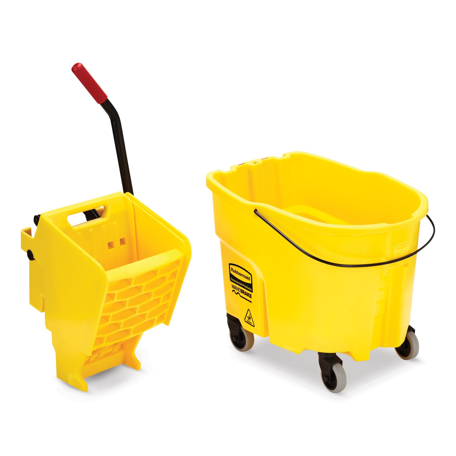 Rubbermaid® Commercial Wavebrake 35 Quart Bucket/Wringer Combinations, Yellow