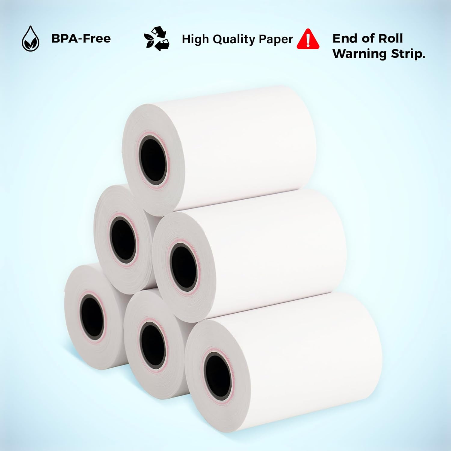 2 1/4” X 65 Ft Thermal Receipt Paper Rolls, Fits Ingenico Desk 3500 Desk 5000
