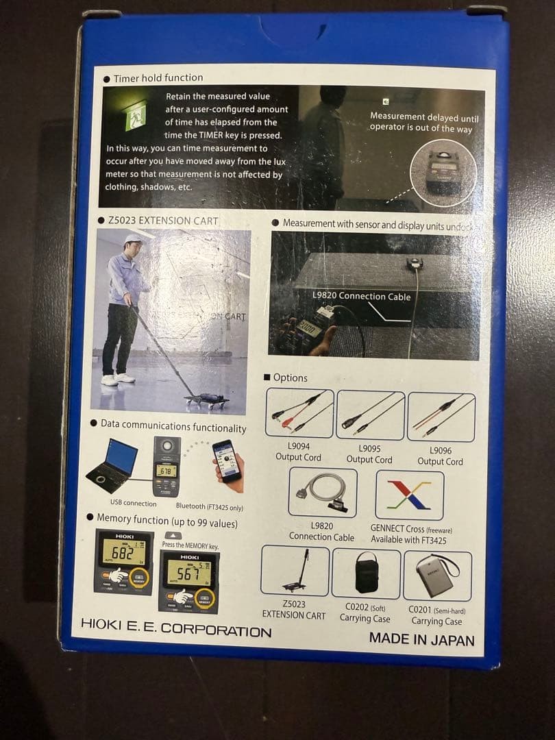 HIOKI FT3425 Lux Illuminance Meter Bluetooth Light Tester Tool Brand New