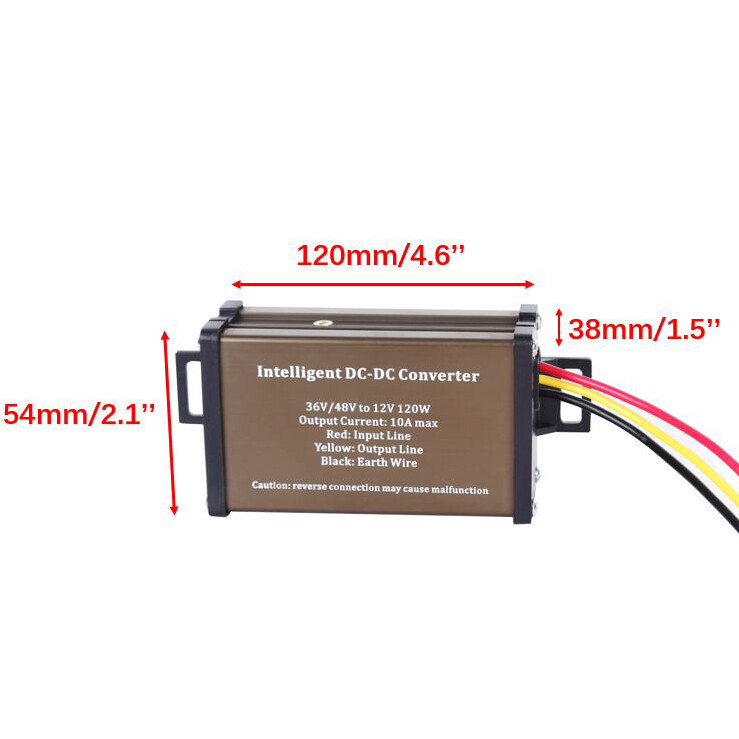 DC 36V to 12V Step Down Power Converter for Golf Cart with 36V Drive System