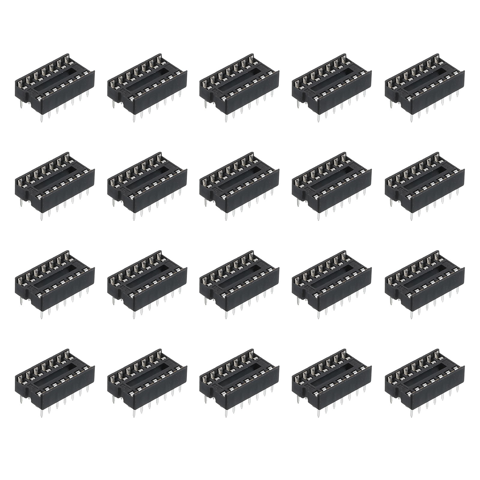 34Pcs DIP IC Chip Socket Adapter Narrow 14 Pin 2.54mm/0.1 inch Pitch