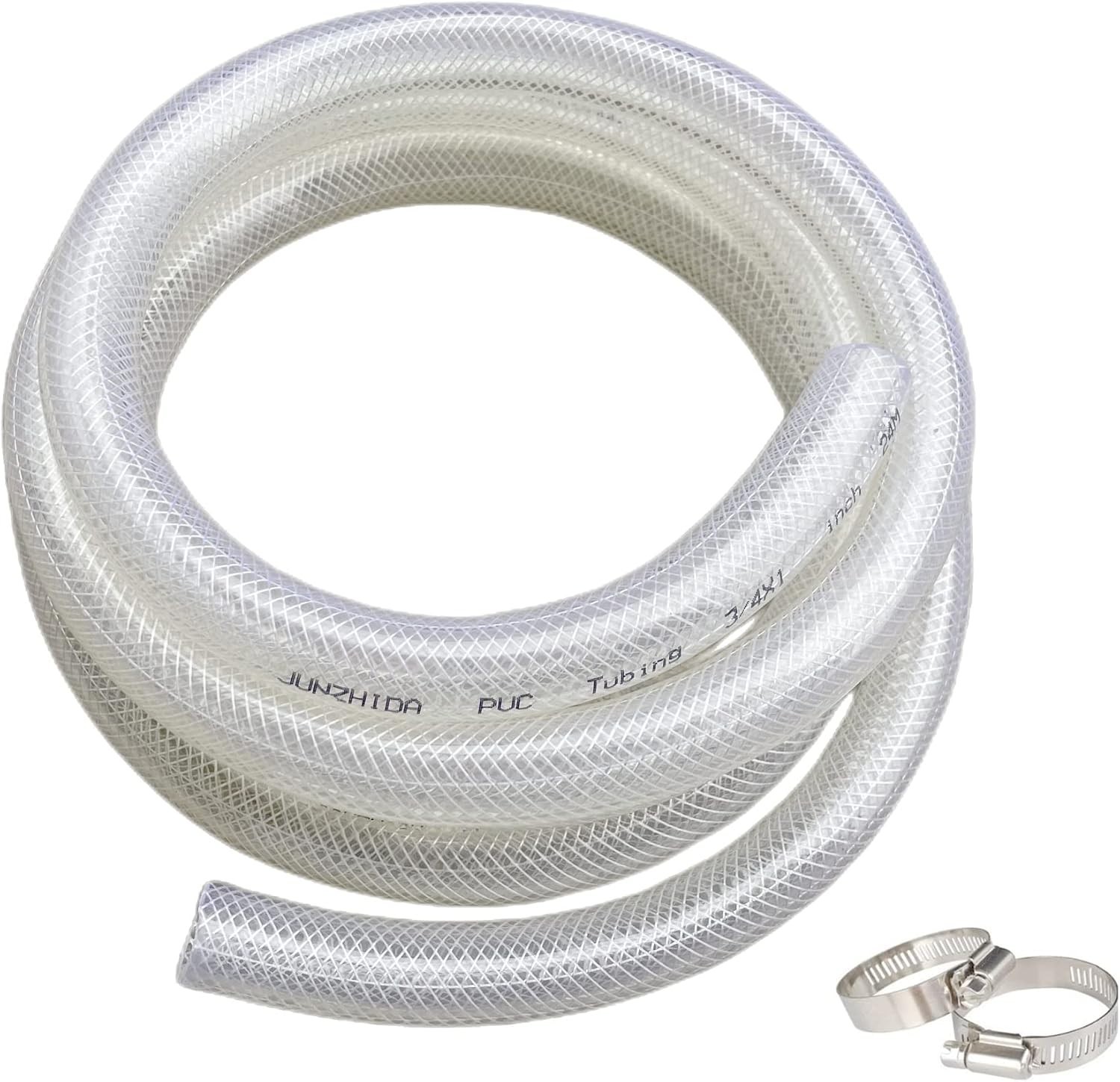 10 Ft High Pressure Braided PVC Tubing – 3/4″ ID x 1″ OD, Non-Toxic & BPA Free