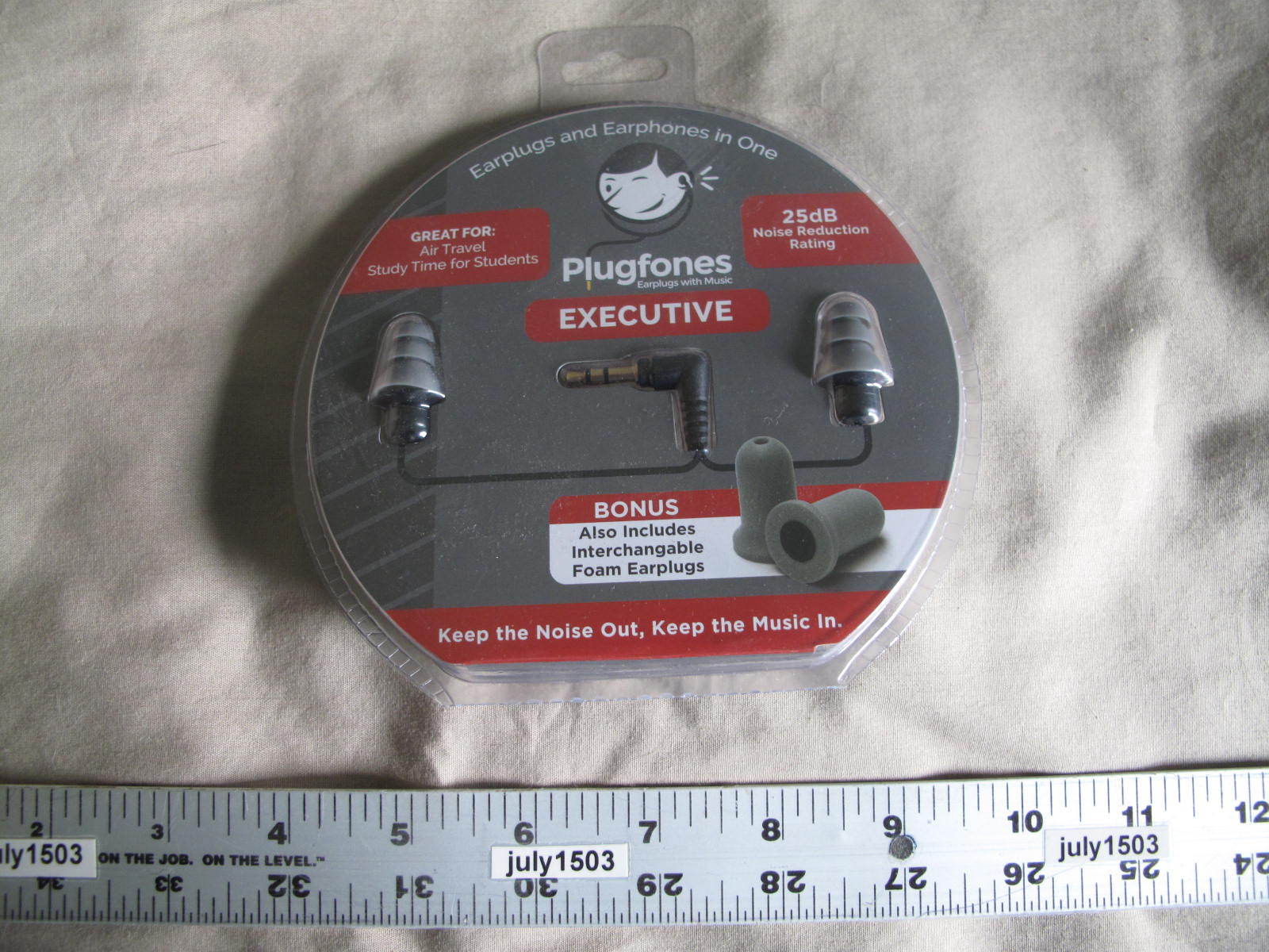 NEW Plugfones Ear Plug Headphones Ear Buds Contractor Executive Silicone EX-1