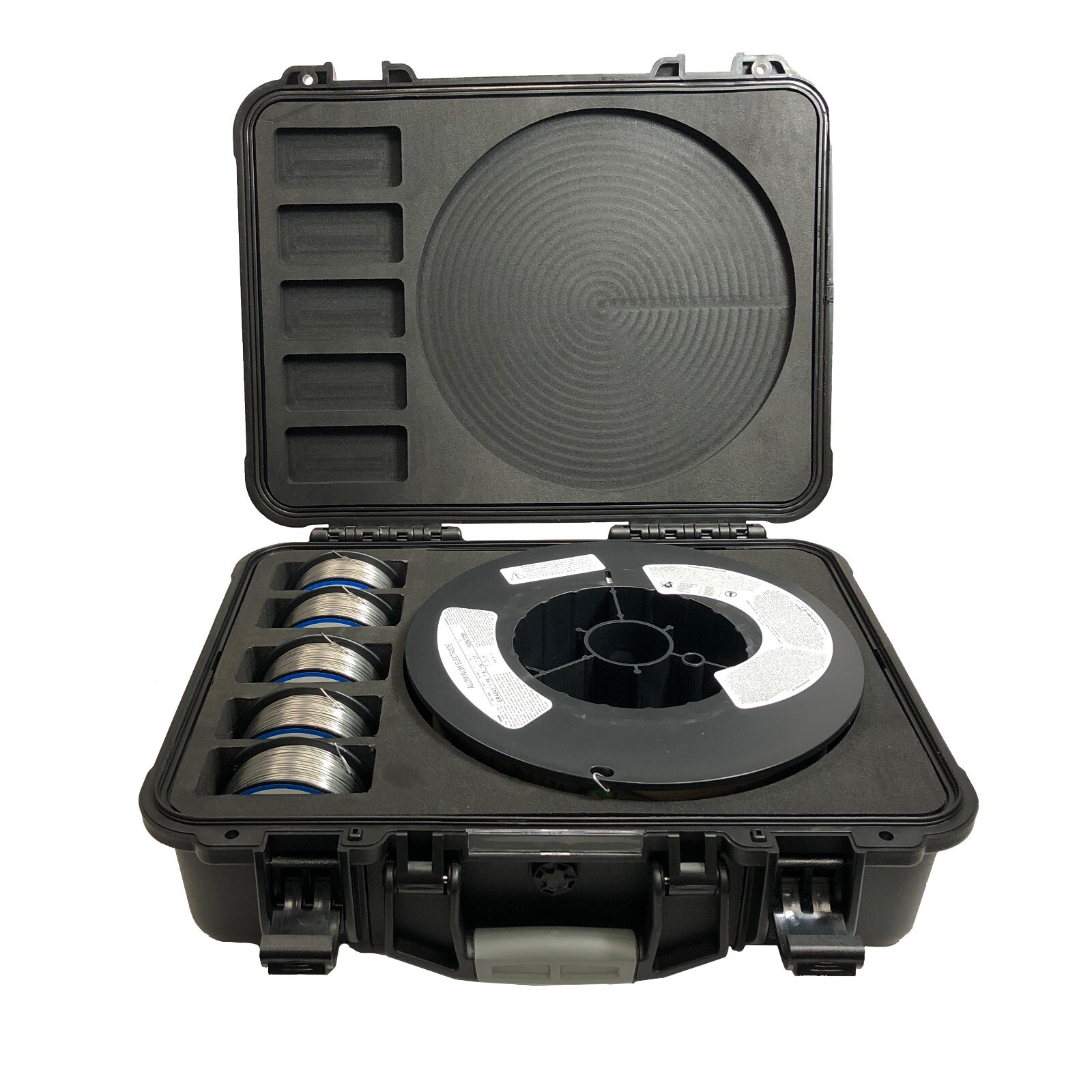 Mig Wire Storage Case, Black, Red or Blue for GMAW Wire and Consumables