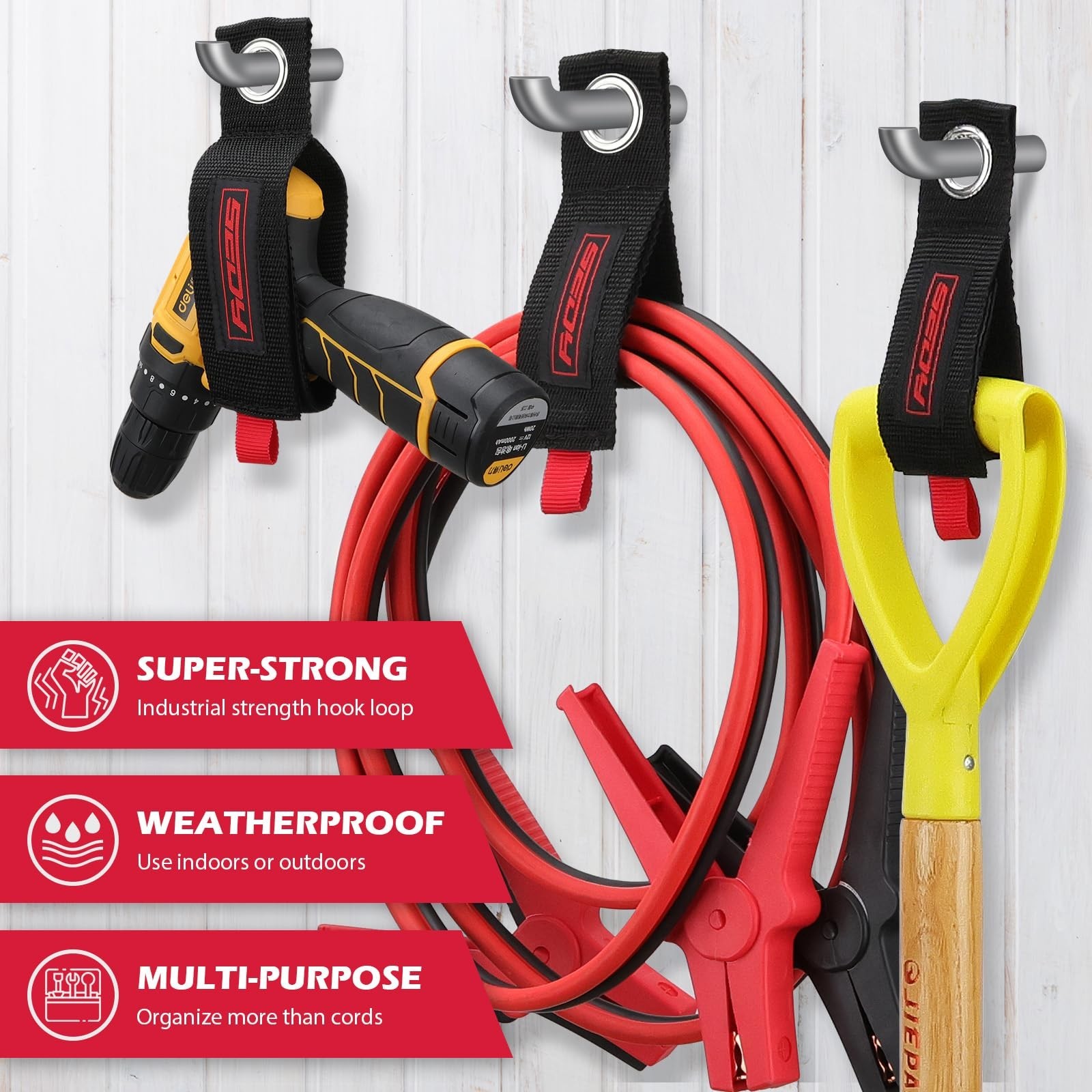 20 Pack Heavy Duty Garage Storage Hooks with Extension Cord Organizer, Solid …