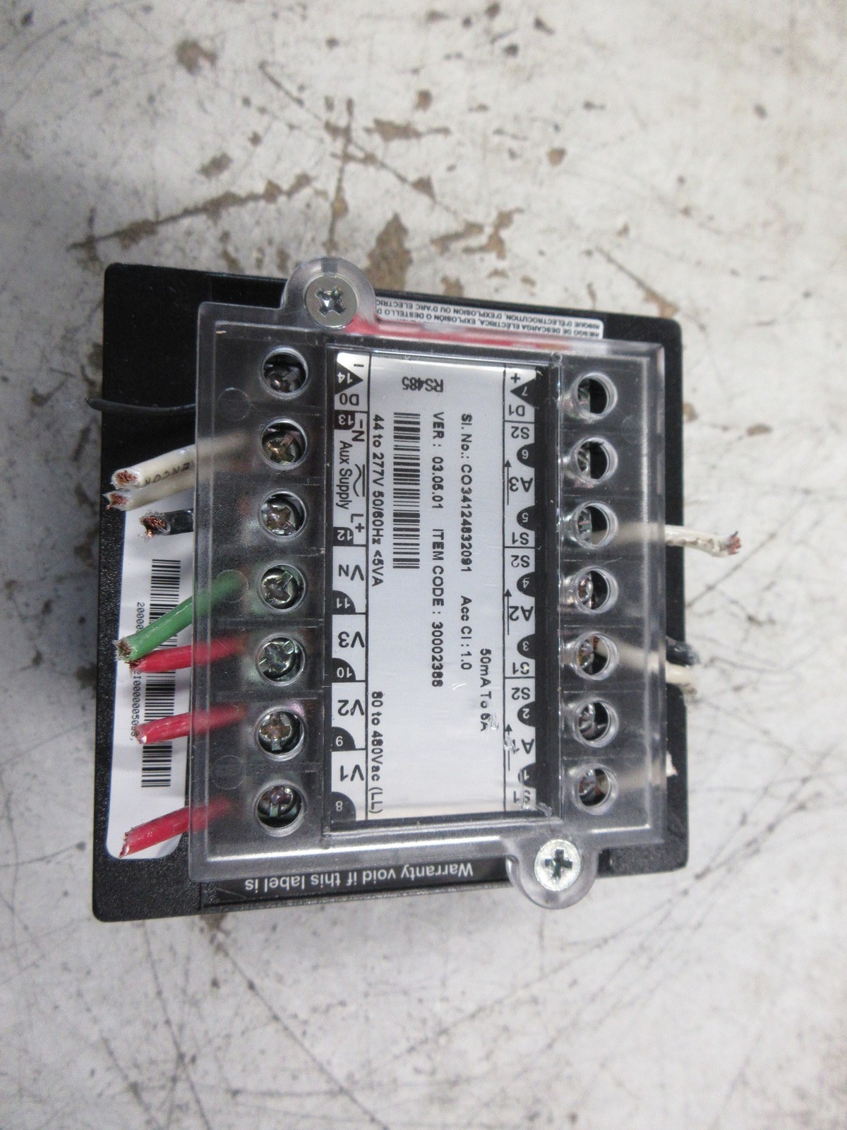 Schneider Electric PowerLogic Panel Meter PM1200 Ver: 03.05.01 44-277VAC Used