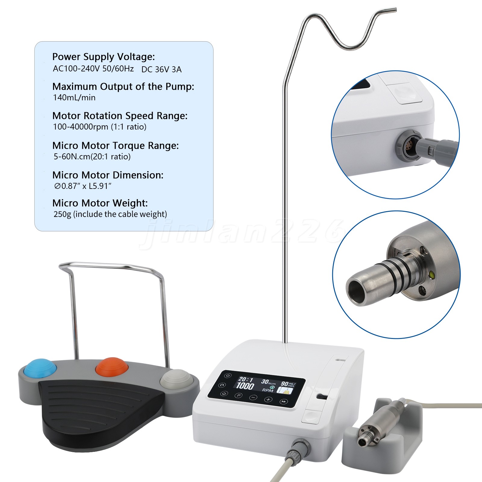 STRONG MARATHON Handle 35000rpm Electric Nail Drill Micro Motor