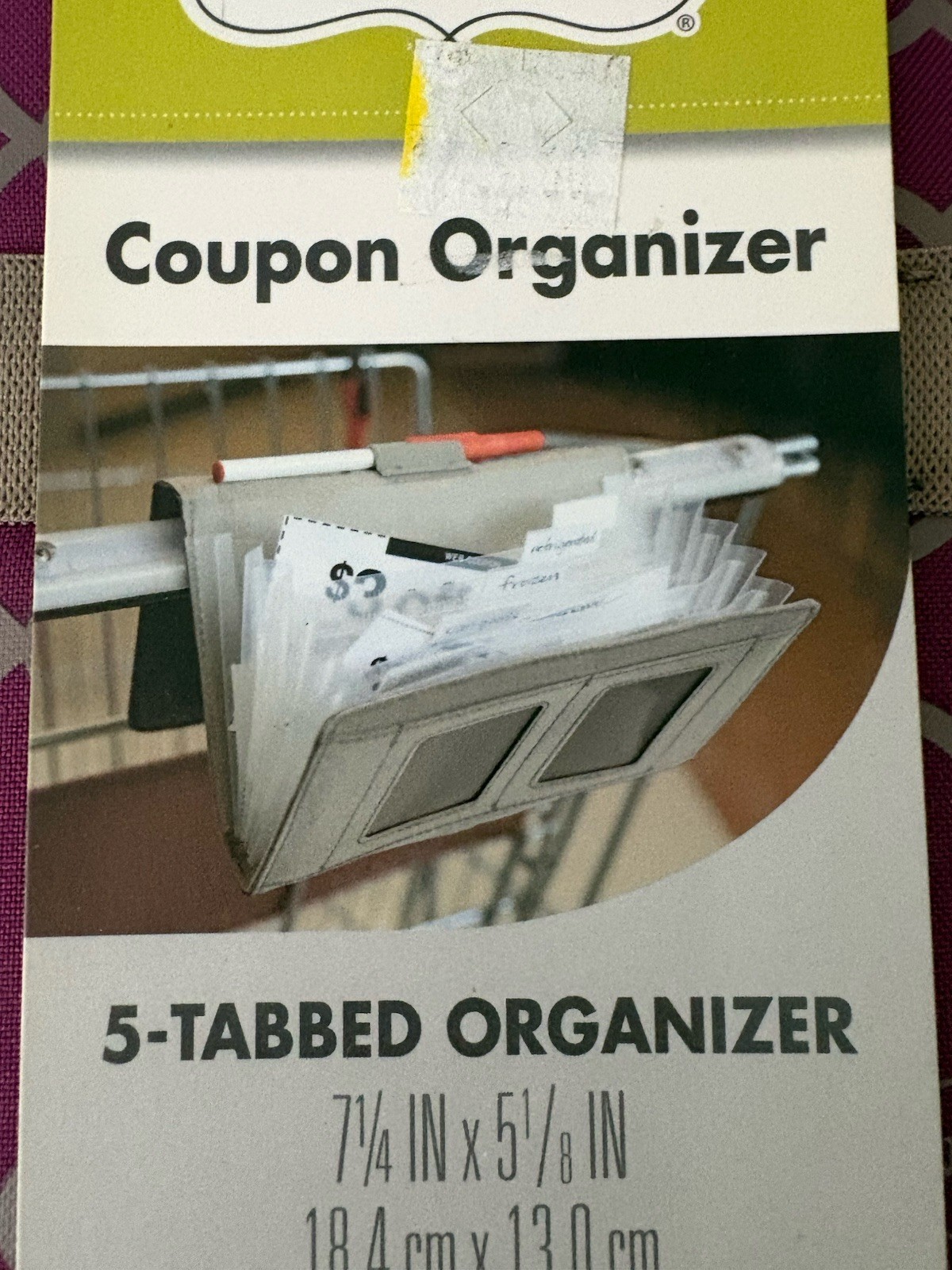 Mead OrganizHer Coupon Organizer 5 Tabbed Organizer Pen Slot ID Slot Purple New