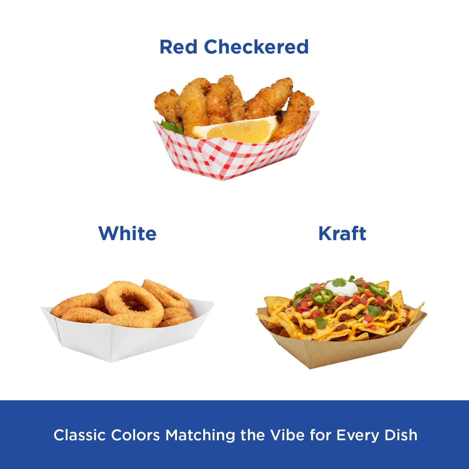 Karat Food Tray (White) – 2.0 lb/Paper Food Tray/Boat Tray for Snack