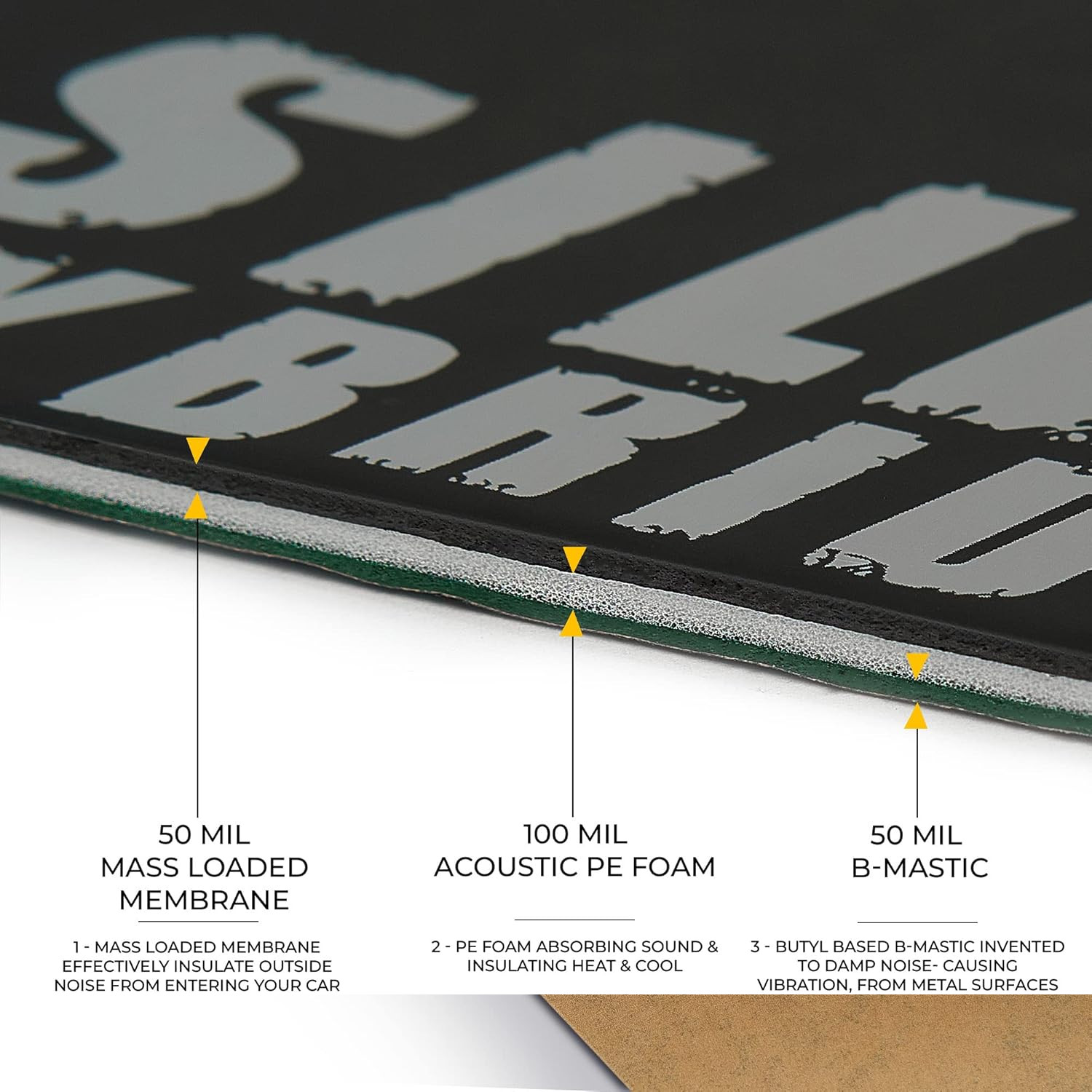 Siless Hybrid 3in1 200 mil Sound Deadening Mat 25 sqft