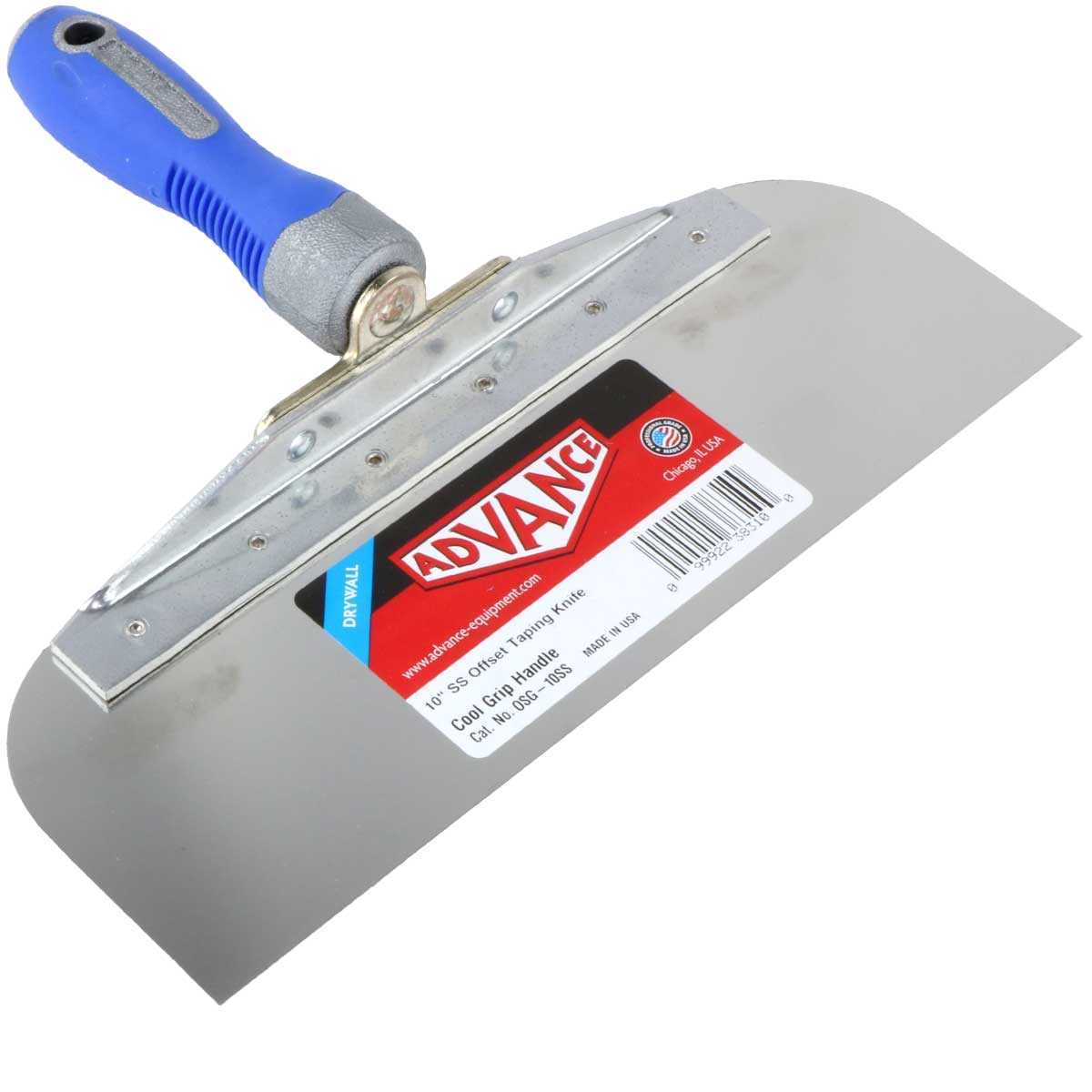 Advance Drywall Offset Taping Knife 10″ & 12″ Stainless Steel Finishing Knives