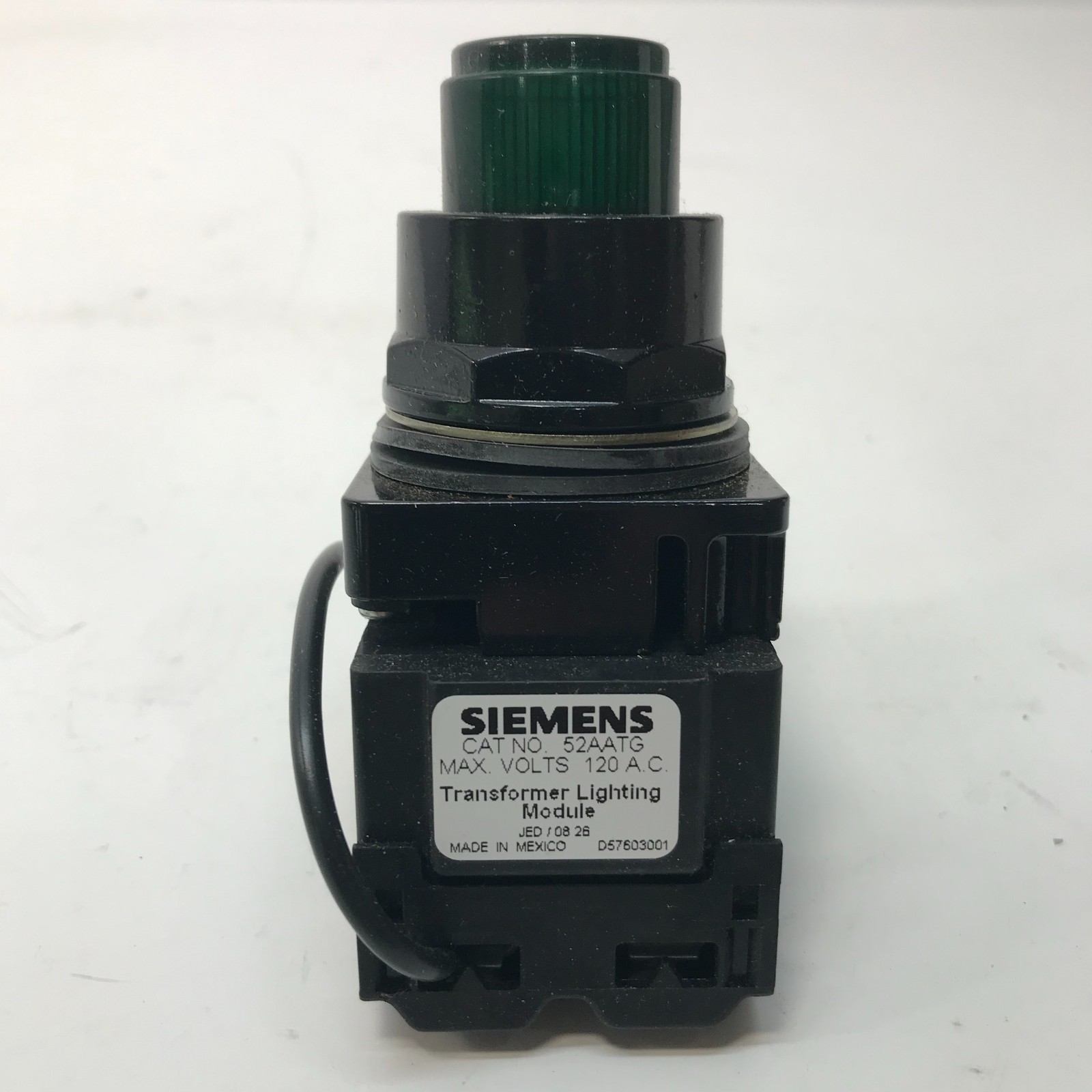 Siemens 52BT6G3AB Push to Test Pilot Light Transformer Type, 120 Volts – New