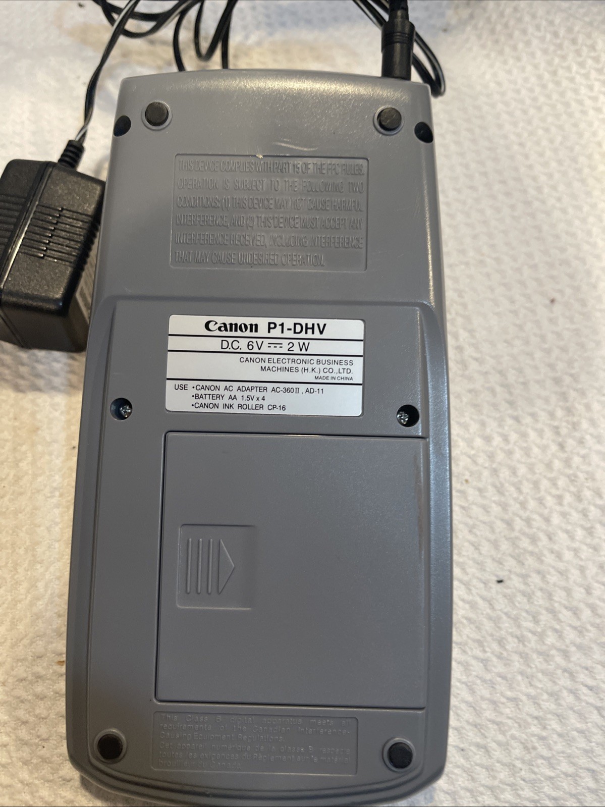 Canon P1-Dh V 12 Digits Tax And Business Palm Printer P2508, Used, Working