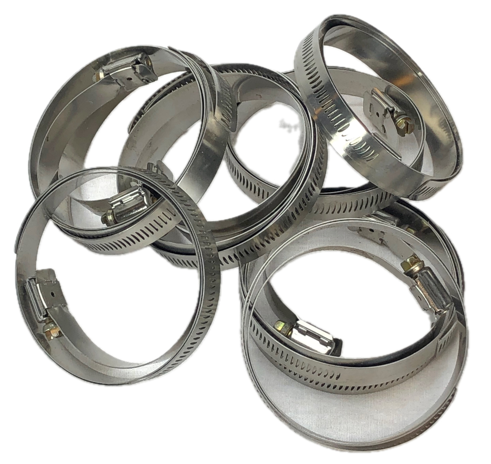 Breeze Hose Clamps 62152 7-1/8 to 10 in 181-254mm Range 10 Pack NOS Worm Gear SS