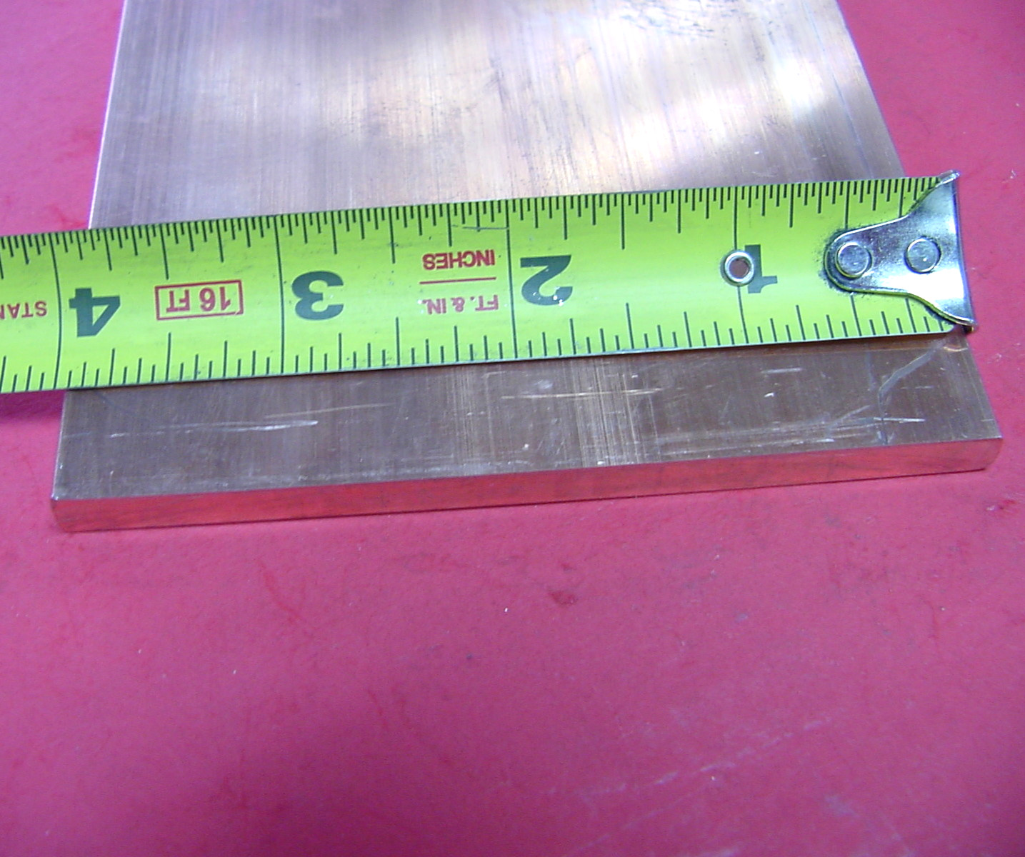 1/4″x 4″ C110 COPPER BAR 9″ long Solid Flat Bus Bar Stock Cut New