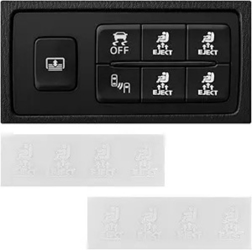 2PCS Eject Blank Car Button Stickers, Funny Seat Eject Vinyl Decal fo Color: M