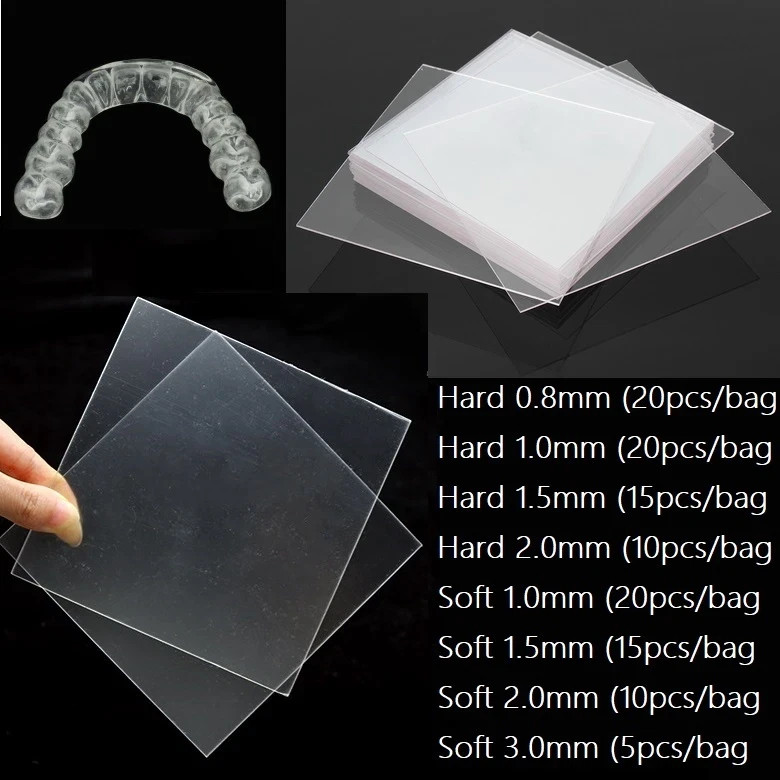 Dental Lab Vacuum Forming Splint Sheet Thermoforming Material Soft Hard US STOCK