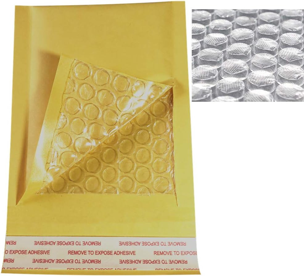 30Pcs 3.5X5 Inch Small Padded Envelopes Kraft Bubble Mailers Self Seal Shipping