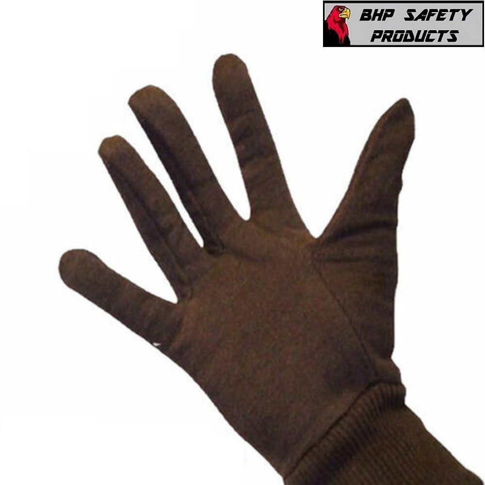 25 DOZEN 300 PAIR BROWN JERSEY GLOVES WORK COTTON 8oz GLOVES NEW – CASE LOT