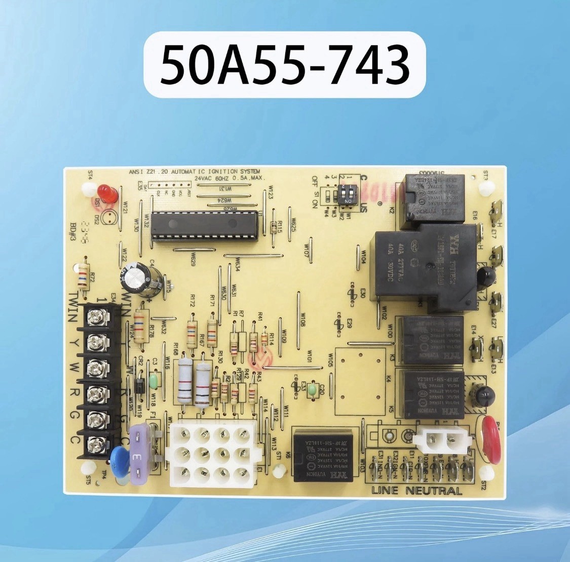 Furnace Control Board 50A55-743for Circuit Board 0130F00005S B18099-26 B1809926S