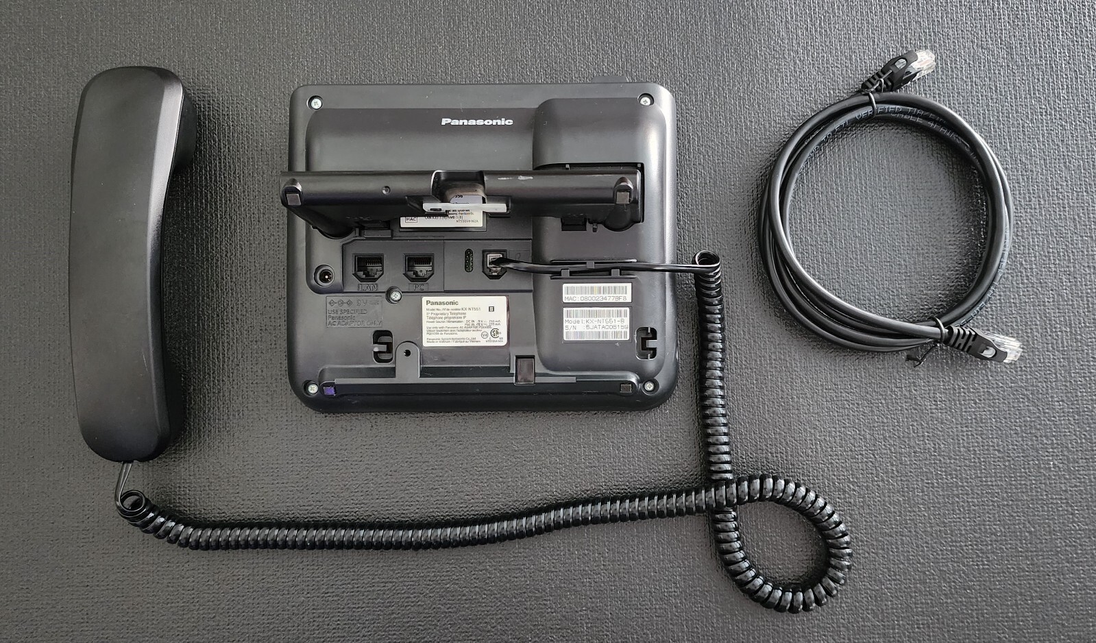 Panasonic KX-NT551 Black Digital Phone Backlit LCD 8 Buttons w/ Free Shipping!