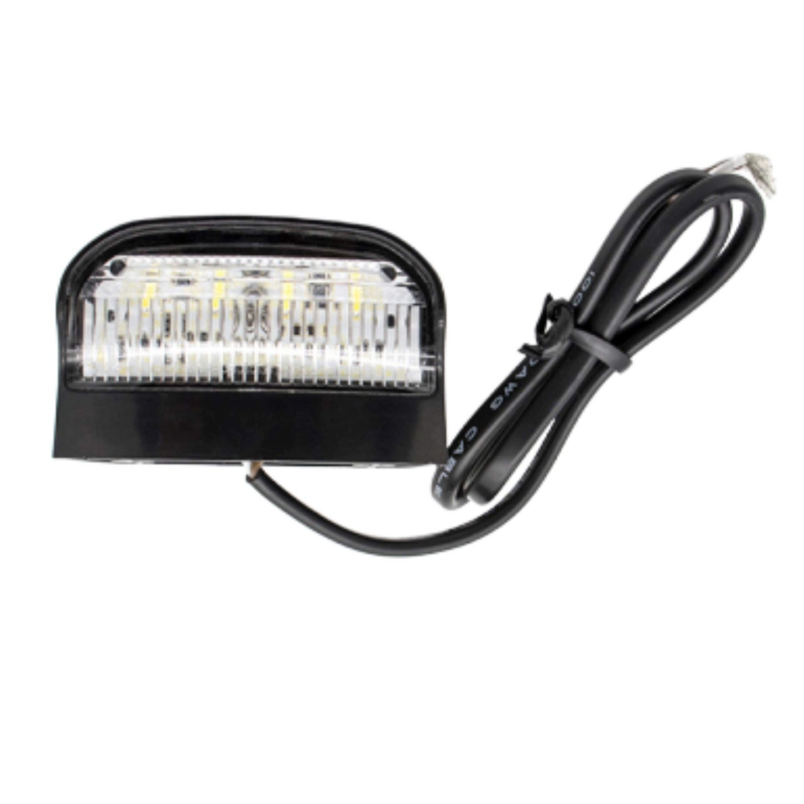 3″x1.6″ Surface-Mount 4 LED Trailer License Plate Lights Black 10V-30V DOT/SAE