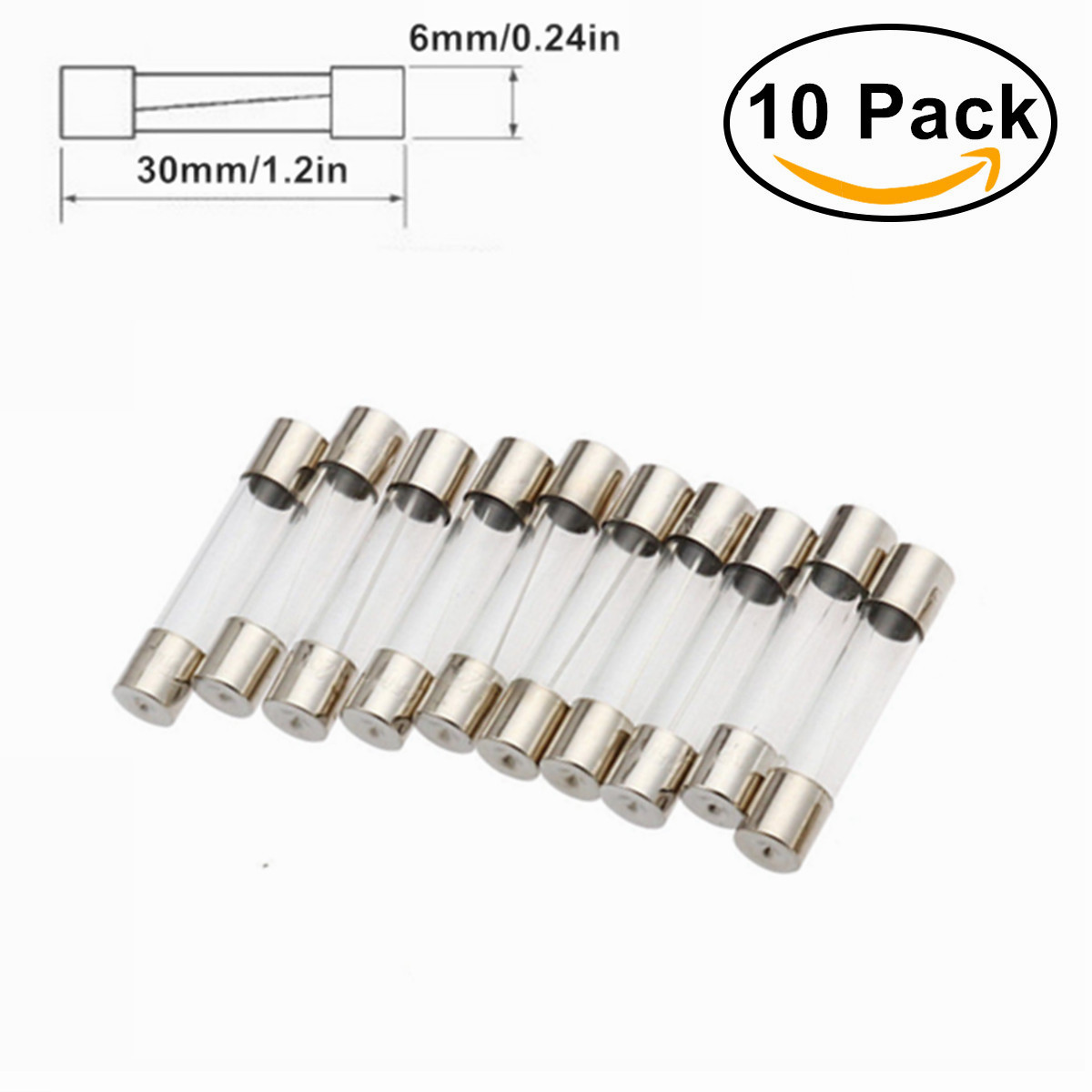 Compstudio 10Pc 3A FAST Blow Fuse F3AL250V 6x30mm Fast Acting 250V 1/4″ x 1-1/4″