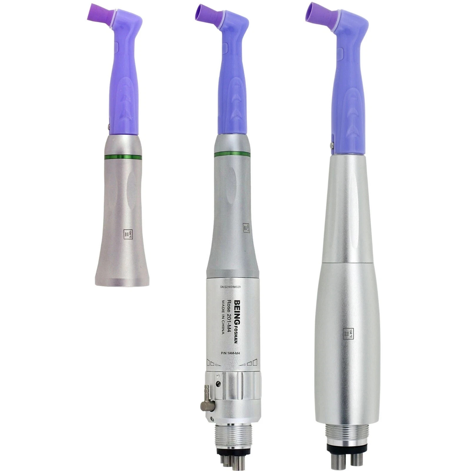 Dental Hygienist Prophy Handpiece Integrity Air Motor 4 Holes 3 Nose Cones Kit
