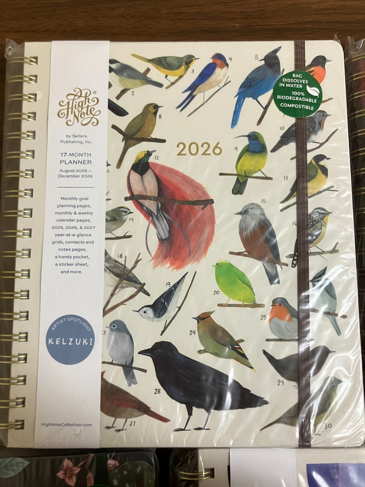 High Note 10×9″ Hardcover 17-Month 2026 Monthly / Weekly Planner W/ Stickers NEW