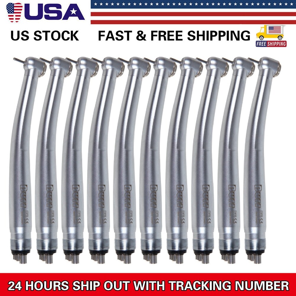 10 Packs Dental High Speed Handpiece Turbine Push Fit NSK PANA MAX 4 HOLES U3BM