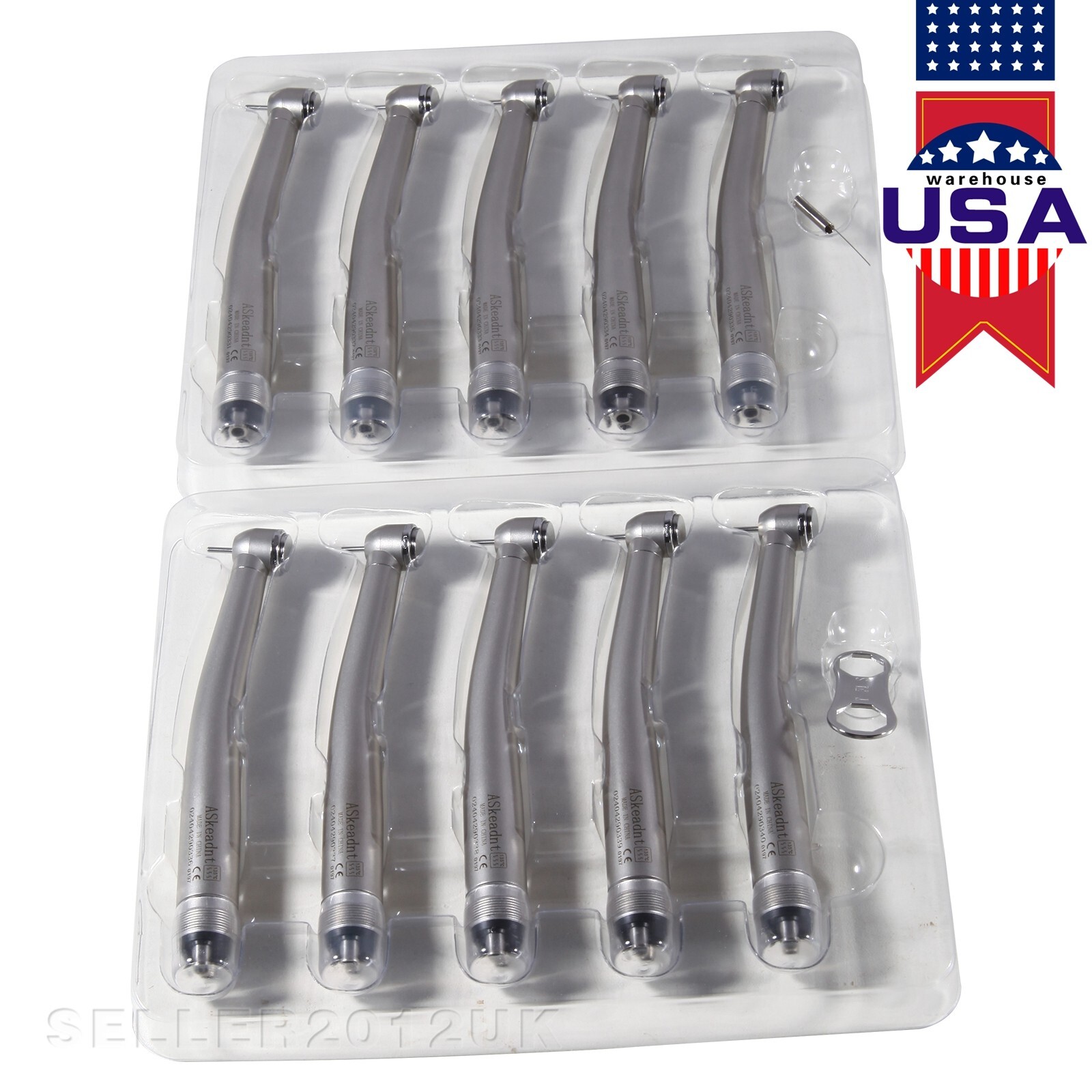 10* ADA4 Dental High Speed Handpiece Push Turbine 4 Holes Fit NSK Pana Max