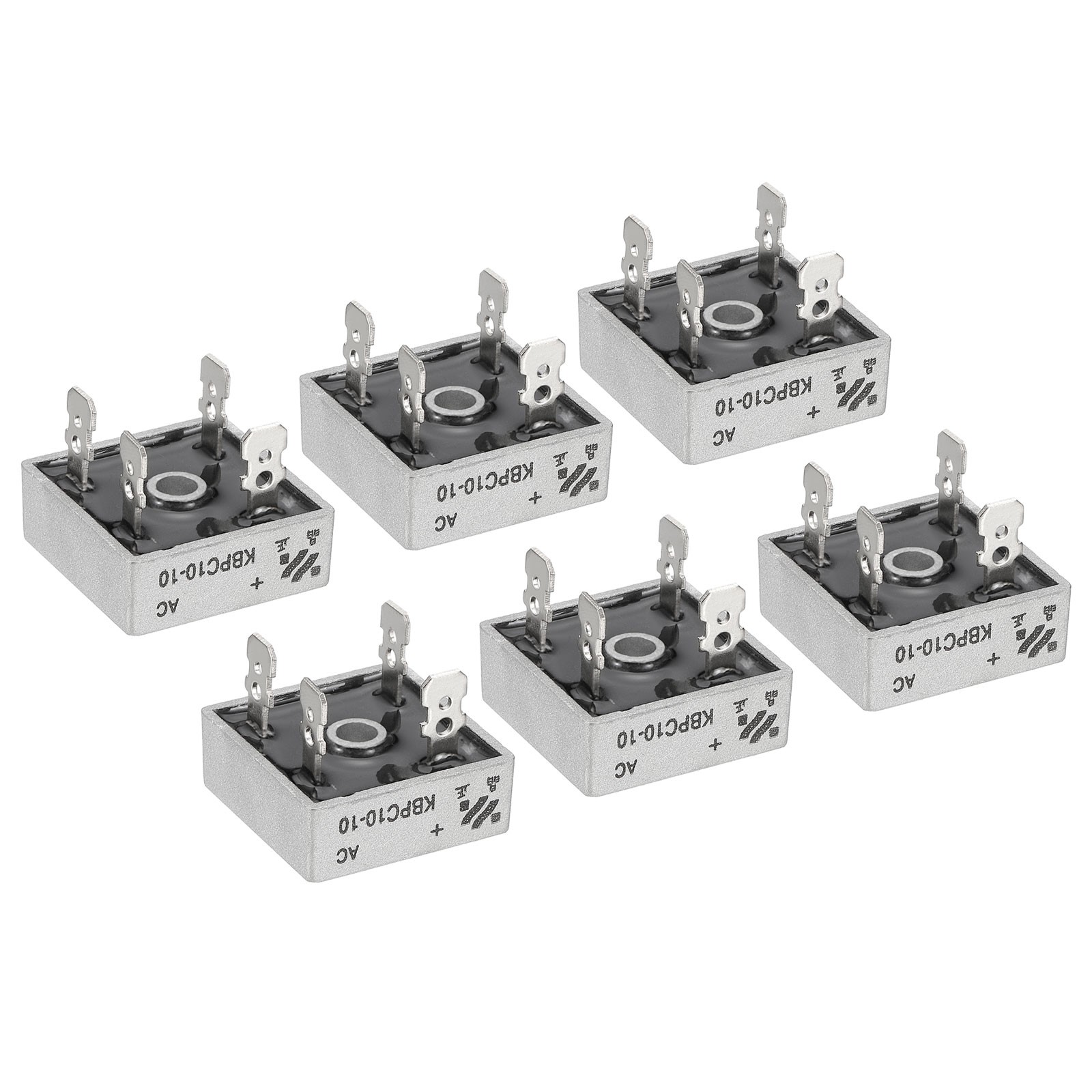 6 x KBPC10-10 Rectifier Diode Bridge Rectifier 10A 1000V Diodes, White